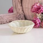 Mini Wicker Basket, Antique White