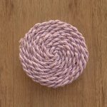 Halfa Round Coaster, Pale Pink