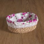 Fleur Halfa Oval Basket, Medium
