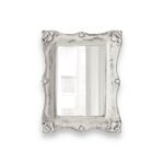 Pretty Shabby Wall Mirror Rectangular Chic, Antique White