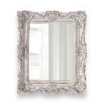 Pretty Shabby Wall Mirror Rectangular Vintage, Antique White