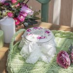 Rosie Tin Jar, Antique White