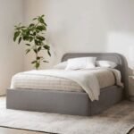 Grey Velvet Bed (160×195cm)