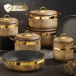 Golden Anthracite 12-Piece Granite Cookware Set