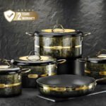 Green Induction Cookware Set - 9 Pieces