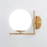 Gold Metal Wall Lamp (25x22cm)