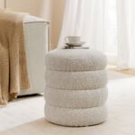Cream White Ottoman