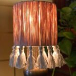 Raffia Lampshade, beige, 25x30cm