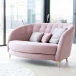 Modern Pink Beech Sofa,140x70cm