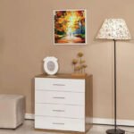White MDF Nightstand, 73x45x73cm