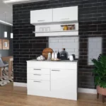 Modern White Kitchen Unit, 120x60cm