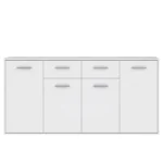 Sleek White Storage Cabinet, 190x90cm