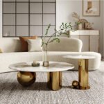 طقم رخام أوبال ودهبي (١٠٠×١٠٠×٤٥ سم)