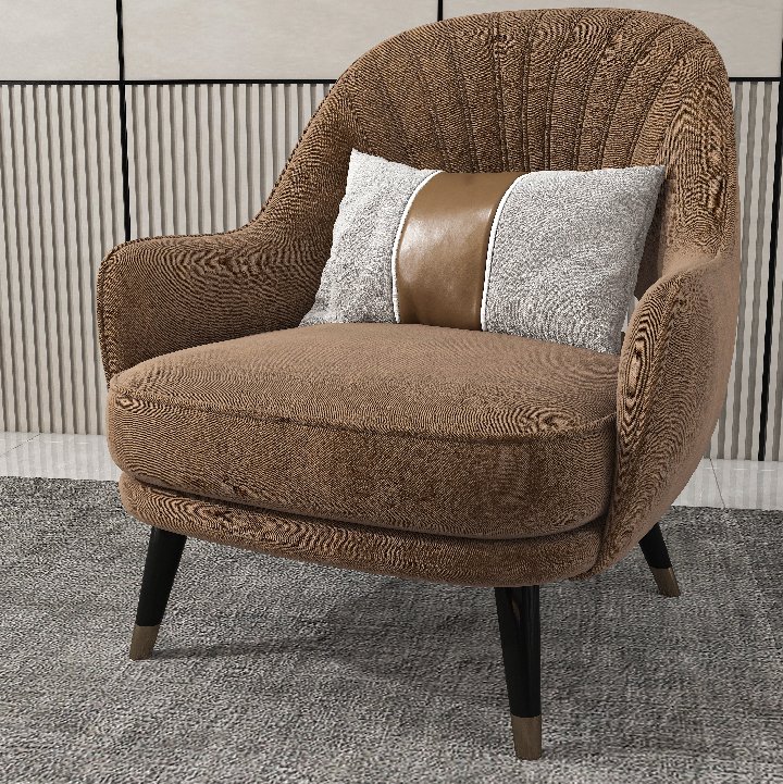 Untitled-1-22 Luxury Accent Chair, Camel, 75x95cm. - Image 1