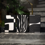 Abstract Nature Essence wall décor set, White, 70x150x0.8cm.