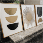 Golden Horizon wall décor set, White, 70x150x3cm.