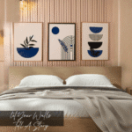 Blue Serenity wall décor set, White, 70x150x3cm.