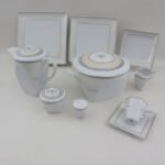 Dinnerware Set - Ashya Collection - Hacienda Platinum Edition - 72 Pcs