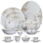 طقم عشاء - مجموعة زهور ياسمين - إصدار بلو نايل - ٨٠ قطعة