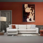 Corner L Shape, White, 200x300x75 cm.