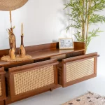 Walnut TV unit, Brown, 200x40x60cm. - Image 2