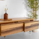 African TV unit, Brown, 200x40x60cm. - Image 2