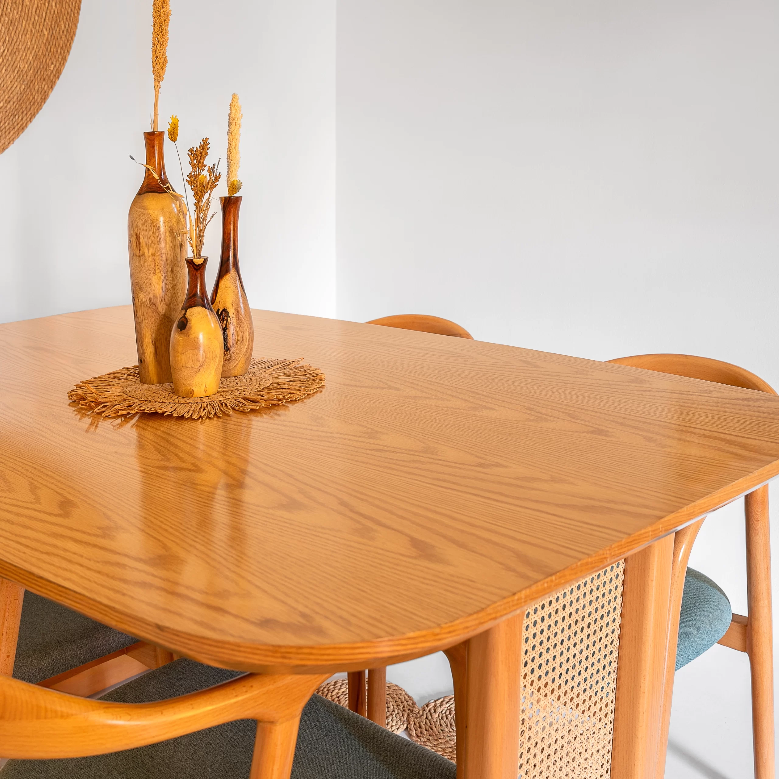 Untitled-1-17 Boho Dining Table, Beige,140x90x75cm. - Image 1