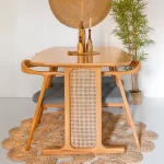 Boho Dining Table, Beige,140x90x75cm. - Image 2
