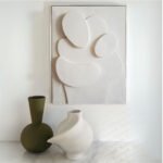 Modern wood frame, White, 50x70cm.