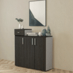 LWIS Shoe Cabinet, Dark Brown, 120x35x100cm.