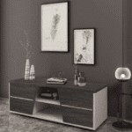 Modern TV Unit, Dark Brown, 122x40x45cm.