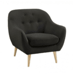 Biana Armchair, Black, 80x75x75cm.