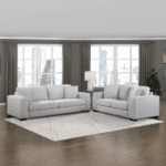 Living Room set, White, 3-Seater: 220x90cm, 2-Seater: 160x90cm.