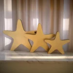 Large Starfish Decor, Gold, 21.5x2x20cm.