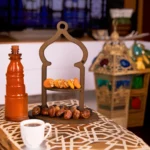 Arabian dessert stand, Brown, 20x15x30cm.