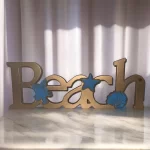 Beach Standing Décor, Gold, 40x2x10cm.