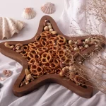 طبق تقديم توابل نجمة البحر، بني، ٣٠×٣٠×٣ سم