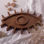 طبق تقديم ماتي، بني، ٣٠×١٨×٣ سم