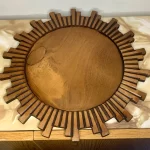 Vintage serving plate, Brown, 30x30x2cm.