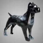 Pitbull Dog Statues, Black, 128x48.3x120cm. - Image 2