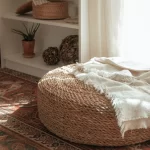 Halfa Stool, Beige, 60x60x20cm.