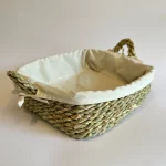 Natural Halfa Basket, Beige, 23x23x5cm.