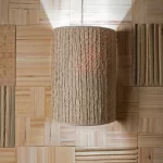 Wall Sconce, Beige, 20x15x30cm.