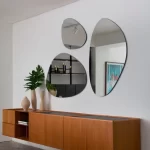 Wall Mirror Set, 3 Pcs, Silver