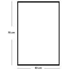 Rectangular Mirror, Silver, 70x50cm. - Image 2