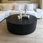 Modern Round Black Coffee Table