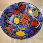 Veggie Salad Plate, Blue, 32x32cm