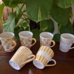 Gold Glam Mug, white, 9x10cm