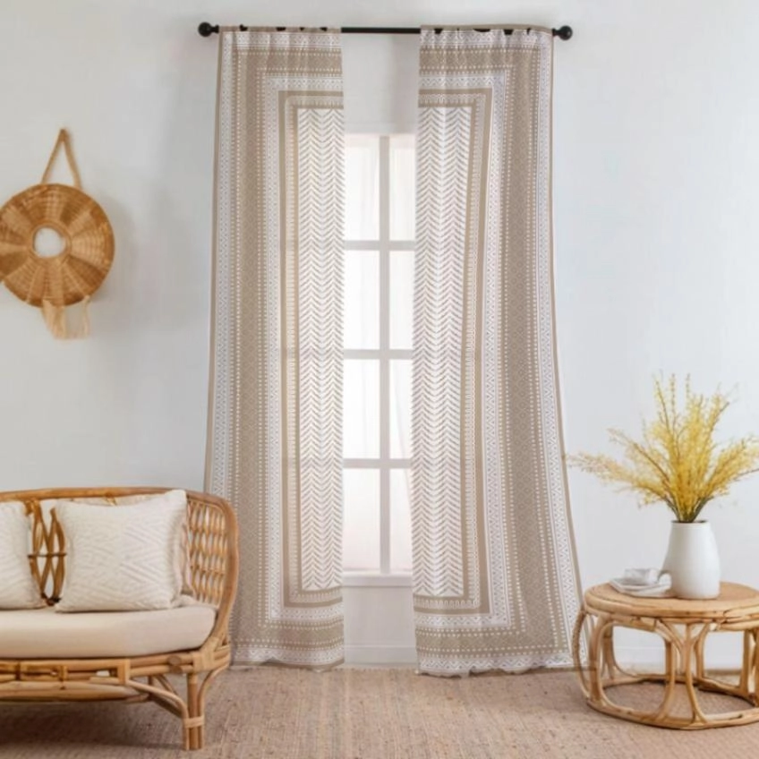 freepik__expand__53454 Geometric pattern Curtain, Beige, 270x130x270cm - Image 1
