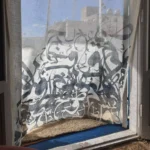 Arabic Calligraphy Curtain, White, 270x130x270cm - Image 2